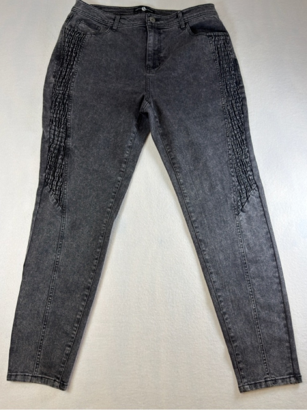 NWT Ashley Stewart High-Rise Wide-Leg Black Jeans Size 14